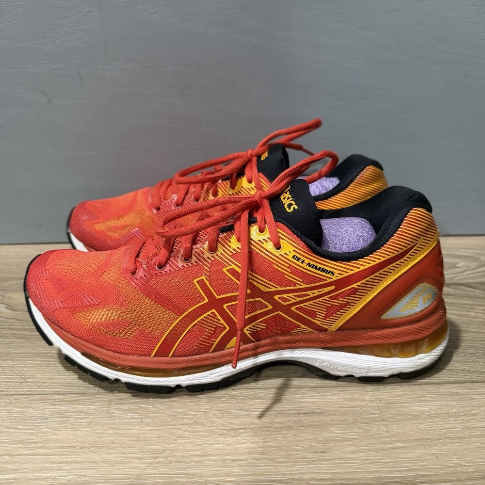 Asics Gel-Nimbus 19 Mens Size 8 Running Trainers T700N Sneakers Red 0604
